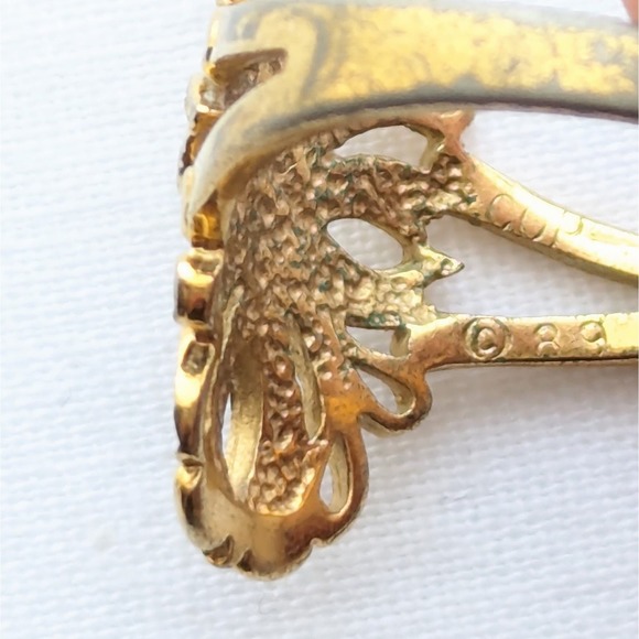 Vintage Cross Ring Signed Size 8.75 - Picture 4 of 7